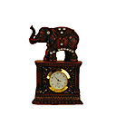 Elephant Table Clock in Polyresin