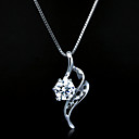 Fine Jewelry unique Zircon Collier en argent fin