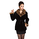 Unique Long Sleeve Mink Fur Turndown Collar Evening/Casual Mink Fur Jacket