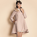 TS 100% Real Rabbit Fur Dolly Swing Woolen Coat