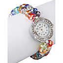 Charmant Multicolor Lampwork Glas Ronde Women 'Watch