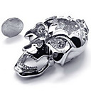 Men's Diamond Skull Pendant(Free Chain)(8.4*2.5*4CM)