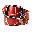 Vogue Floral Print Leather Belt(110*3.8*0.3cm)
