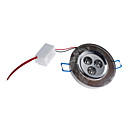 3x1W 240-260LM 3000-3500K Warm White Light Gray Crystal LED Ceiling Bulb (85-265V)