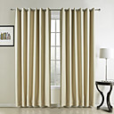 (Deux panneaux) rideaux salle solides de polyester classiques assombrissement
