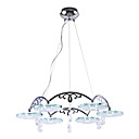 24W Modern LED Ceiling Light Chrome Finished in Crystal