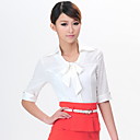 camisa das mulheres blusa fina arco