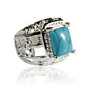 Elegant Alloy Square Imitation Gem Stone Ring(More Colors)