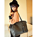 Women's Check Diamond Decorated Casual Tote