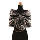 Gorgeous Faux Rabbit Fur Special Occasion Shawl
