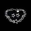 Schöne versilbert Hollow Star Damen Schmuck Set Inklusive Armband, Ohrringe
