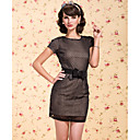 TS VINTAGE Shimmering Polka Dot Backless Dress