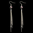 Fabulous Alloy with Tassels Crystal Drop Earrings