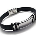 titanio pulsera de cuero para los hombres y las mujeres (22,5 * 1,4 * 0,6 cm)