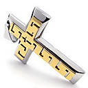 Men's Gold Titanium Cross Pendant(Free Chain)(7*4.1*.5CM)