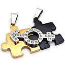 Couple Heart Arrow Pendant(Free Chain)(3.5*3.9*0.5CM)