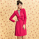 TS VINTAGE Mesh Front Bow Design Dress