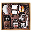 Koffie-serie Boxed Cadeau met inbegrip van Seal & Siphon Pot, Grinder, Cups