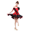 prestaties dancewear polyester met lovertjes latin dans jurk voor dames meer kleuren