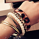 vrouwen vintage luipaard parel armband