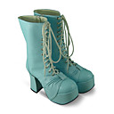 Handmade Blue Sky cuir PU 9cm talon haut Bottes Lolita Pays