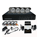 Sistema di sorveglianza di sicurezza con 4 visione notturna esterna warterproof Fotocamera e 8 canali DVR
