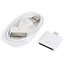 30 pinos fêmea para dados de relâmpago do sexo masculino e adaptador de carga com cabo de 30 pinos para o iPhone 5, iPad e iPod Mini