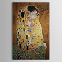 Kiss by Gustav Klimt Museum Quality with Gold Foil