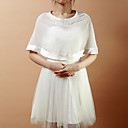 Elegant Chiffon Wedding/Evening Poncho With Satin Trim (More Colors)