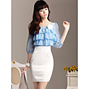 Women's Ruffle Hem Front Bodycon Dress(Slim Cut)