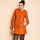 TS Wool Blend Military Round Neck Coat