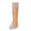 Suede Low Heel Knee High Boots With Lace-up /Split Joint Party / Evening Shoes (More Colors)