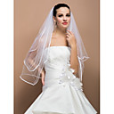 Three-tier Elbow Ribbon Edge Wedding Veil