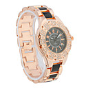 Elegante dames Lichtmetalen Quartz Glas ronde vorm met Rhinestone Dress Watch (Meer Kleur)