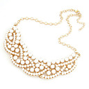 Femmes en alliage d'or Collier long avec des perles classique