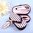 4 Piece Pedicure Kit With Pink Polka Dot Flip Flop Case Favor