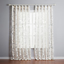 (Due pannelli) bianchi floreali jacquard tende trasparenti