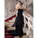 Sheath/Column Sweetheart Sweep/Brush Train Chiffon Evening Dress