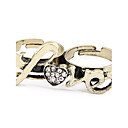 Bague Double Love, Cœur et Strass