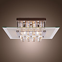 comtemporary gota de cristal lave luzes de montagem com 5 luzes em delineamento quadrado