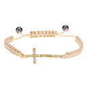 Gold Cross Hand-knitted Bracelet