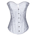 Unique Jacquard Strapless Front Busk Closure Corsets Shapewear More Colors