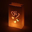corazón cut-out papel luminaria (juego de 4)