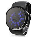 Rall Ball Pattern Blue LED Wrist Watch