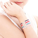 Carta tejida encantadora mujer decorado pulsera