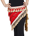 Dancewear Velvet With Sequins/Tassels Performance Belly Dance Hip Scarf For Ladies More Colors