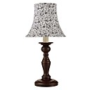 40W Artistic Metal Table Light with Floral Fabric Pattern Shade