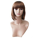Capless Short Brown Wavy High Quality Synthetic Japanese Kanekalon Wigs