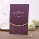 Personalized Purple Floral Wedding Invitation (Set of 50)
