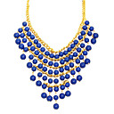Acrylique rangées alliage Collier de perles